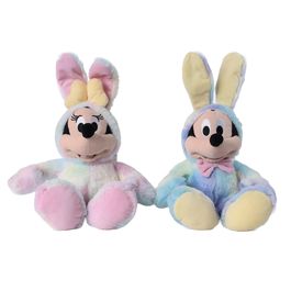 Pelúcia Mickey e Minnie com Orelhas de Coelho Em Tecido Sortido Colorido (Pelúcias Disney)