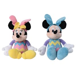 Pelúcia Mickey e Minnie Estampa Ovo Dec Em Tecido Sortido Rosa, Roxo e Azul (Pelúcias Disney)