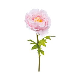 Flor Peônia Em Tecido Rosa Claro/Verde 200cm (Fleur)