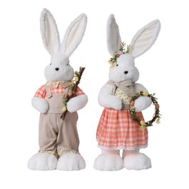 Coelho Segurando Guirlanda Sortido Branco/Laranja 70Cm (Sunflower)