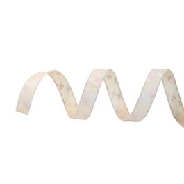 Fita Em Tecido Borboletas Marrom, Rosa e Branco (Fitas Aramadas)