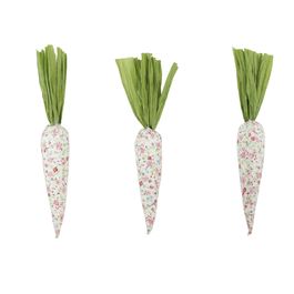 Cenoura em Espuma e Palha Jogo com 3 Unidades Lilas / Verde 19cm x 2,5cm (Cenouras)