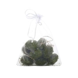 Enfeite De Pendurar Saco Ovos Codorna Grama (P) Verde Jogo Com 9 Unidades (Mini Ovos)