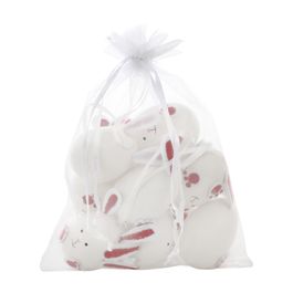 Enfeite De Pendurar Saco Ovos Galinha (M) Sortido Branco Jogo Com 9 Unidades (Mini Ovos)