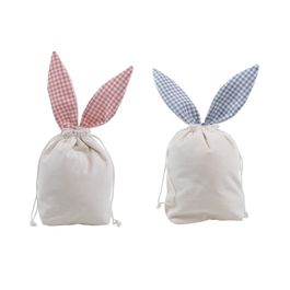 Bolsinha com Orelhas de Coelho Sortido cor Xadrez Rosa/Azul (Bolsinhas)
