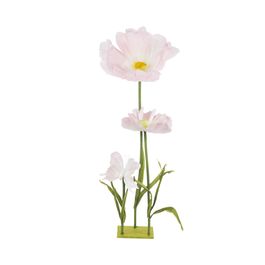 Pedestal Flor com Borboleta Em Papel Rosa / Amarelo / Verde 130cm (Fleur)