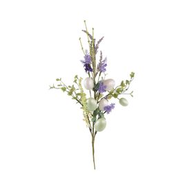 Galho C/Ovos E Folhas Lavanda Clr 73,5Cm (Fondant)