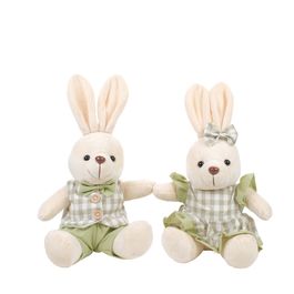 Coelho Pelúcia Sortido Xadrez Bege/Verde 22Cm (Plush)