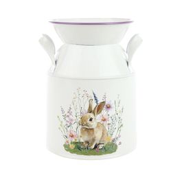 Cachepot Leiteira Em Metal Branco (Cachepots Em Metal)