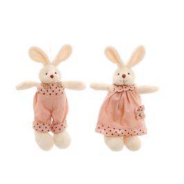 Coelho Para Pendurar Roupa Poa Bege/Rosa Claro 20Cm (Plush)