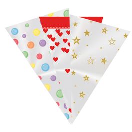 Cone Festa Barrado Sortido Colorido