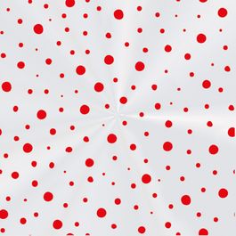Folha Transparente Inc Dots Vermelho