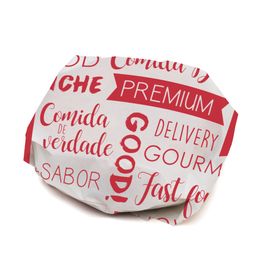 Papel Manteiga Linha Delivery Vermelho / Branco