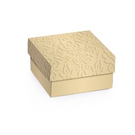 Mini Cx Quadrada Liso Ouro