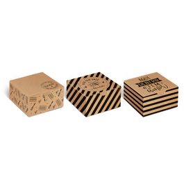 Caixa Divertida Para 6 Brigadeiros Feito Com Amor Kraft / Preto