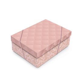 Cx Retangular com Tampa Luxuria Rose Gold