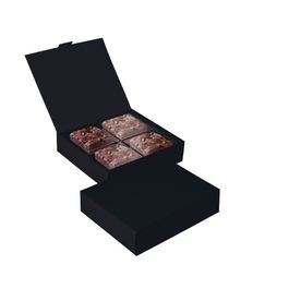 Caixa Para 4 Brownie Liso Preto