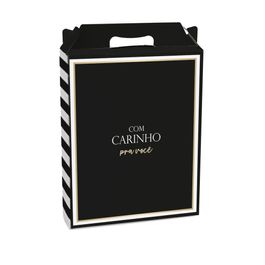 Caixa Maleta Retangular Vertical Maison Ouro / Preto