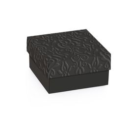 Mini Caixa Quadrada Relevo Preto