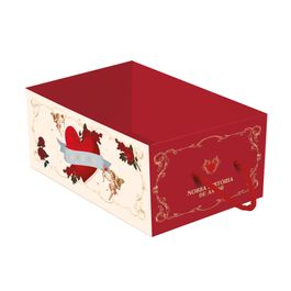 Caixote De Cartão Com Alça História De Amor