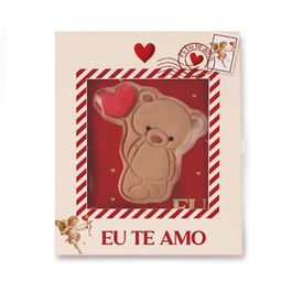 Cartão Com Visor Para Biscoito História De Amor