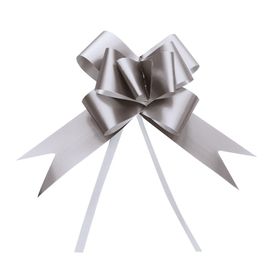 Laço Pronto Liso Acetinado Prata