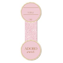 Lacre Para Sacola Boho Rosa