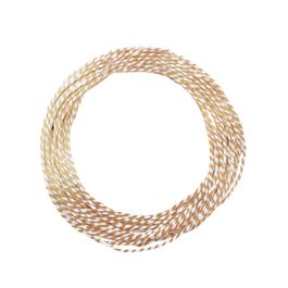 Fio Decorativo Papel Liso Com Fio Branco / Ouro