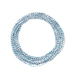 Fio Decorativo Papel Liso Com Fio Azul Claro / Branco