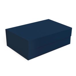 Caixa Rígida Dobrável Retangular Com Imã Oxford Azul Marinho