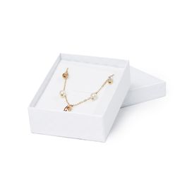 Mini Caixa Rígida Para Jóias Branca Branco