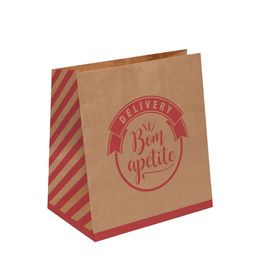 Saco de Papel Linha Delivery Pardo / Vermelho