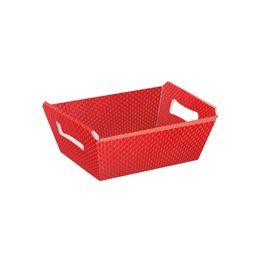 Cesta de Cartão Cristalino Vermelho