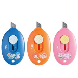 Estilete Mini Redondo - Lâmina 9mm Aço SK5 - Sortido - Blister