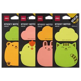 Notas Adesivas 76x76mm - Núvens e Animais  -  2 x 20 fls