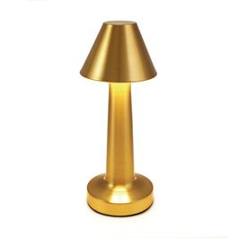 Luminária De Mesa Usb Metal Dourado