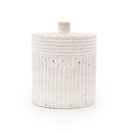 Porta Disco De Algodão Poliresina Branco