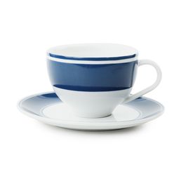 Xícara Chá Riviera Porcelana Azul Branco