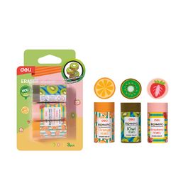 Borracha Frutas Cilíndrica - PVC  - Blister/Sortido