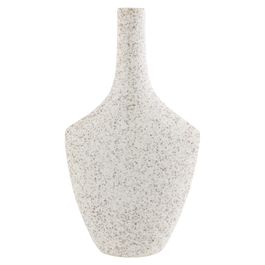 Vaso Decorativo Flocada Cerâmica Cinza