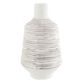 Vaso Decorativo Flocada Cerâmica Cinza