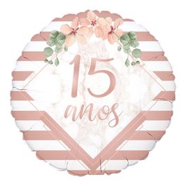 Metalizado Redondo 15 Anos Colorido