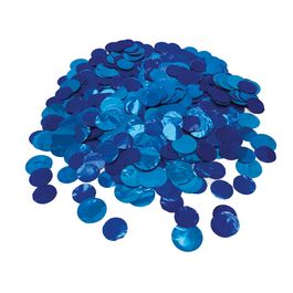 Confete Metálico Redondo Liso Azul Claro / Azul Escuro