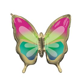 Metalizado Formato Especial Spring Borboleta Vermelho / Branco