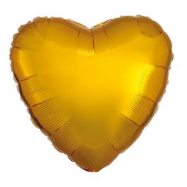 Metalizado Coração Liso Ouro