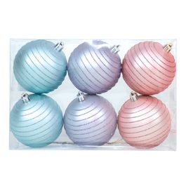 Bola Fosca Com Listra Rosa Claro/Azul/Lilas