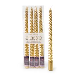 Vela Banquete Espiral Ouro