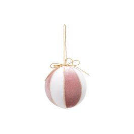 Enfeite Bola Veludo Branco / Champagne