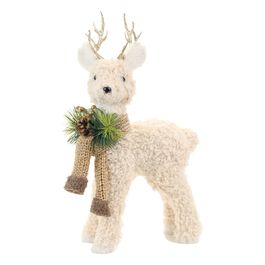 Rena Decorativa Com Cachecol Bege