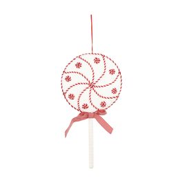 Enfeite Para Pendurar Candy Cane Vermelho / Branco
